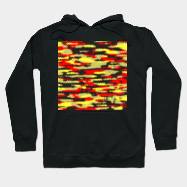 Camouflage Olive Yellow Red Hoodie by Tshirtstory